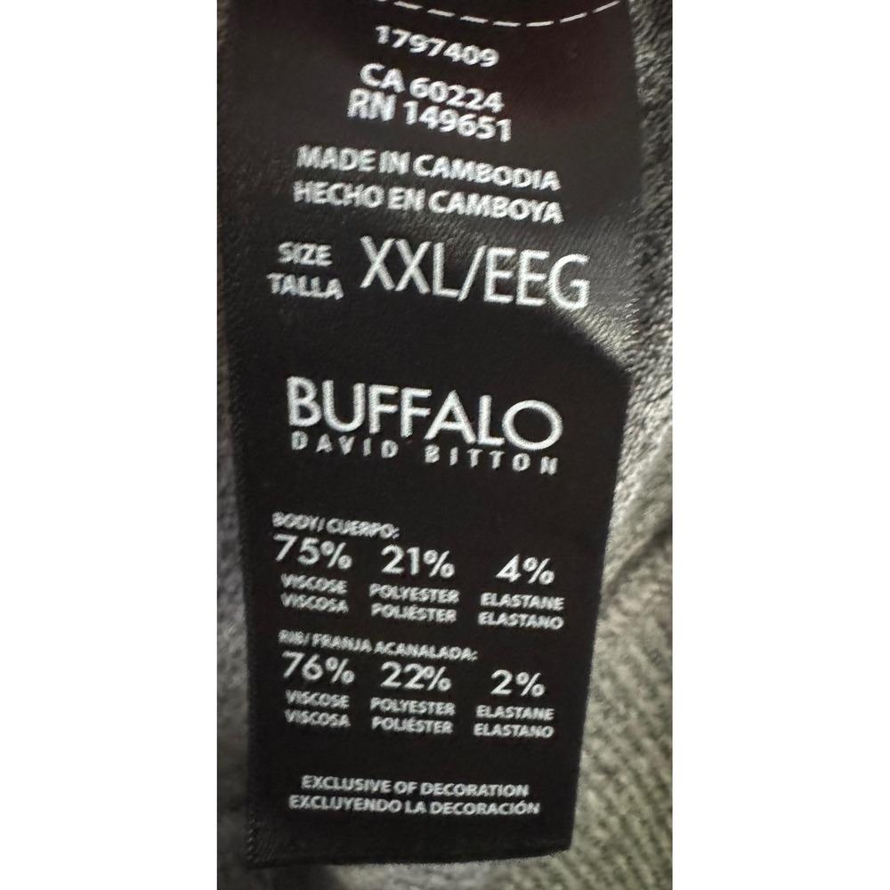 Buffalo David Bitton Cozy V-Neck Sweater XXL Gray NWT MSRP $79 - Picture 4 of 4